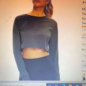 long sleeve workout top